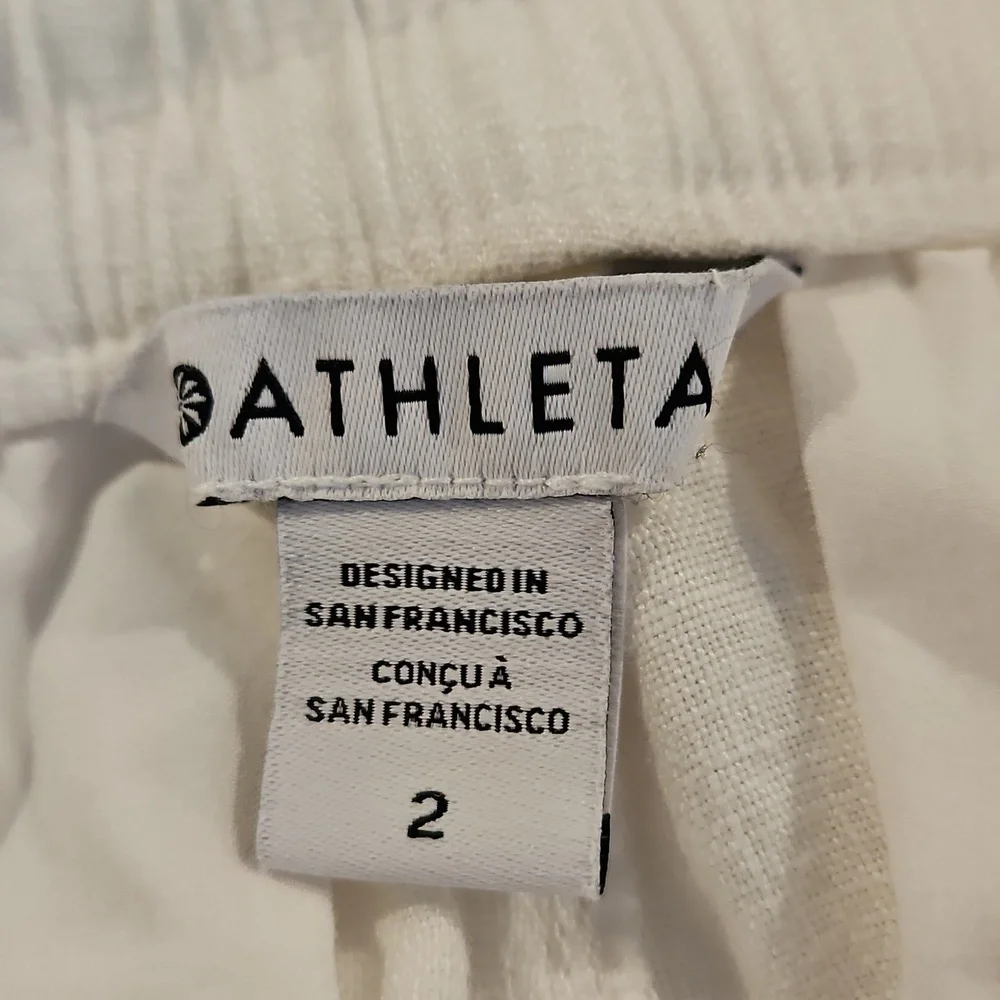 Nwot Athleta Linnen White Joggers